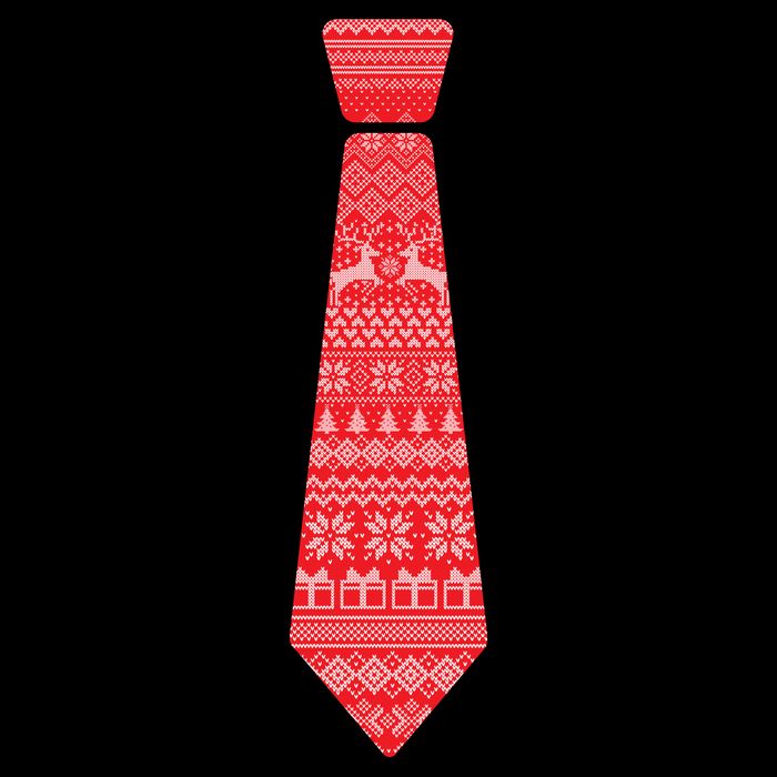 Ugly Christmas Sweater Tie Cooling Performance Long Sleeve Crew
