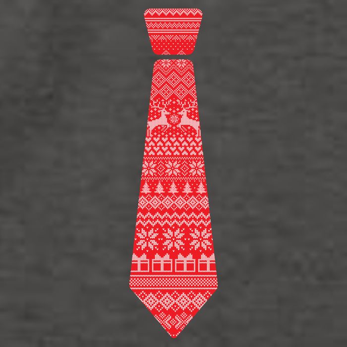 Ugly Christmas Sweater Tie Vector Backpack