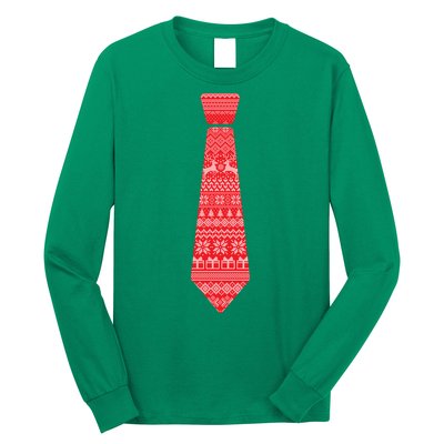 Ugly Christmas Sweater Tie Long Sleeve Shirt