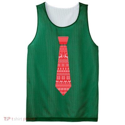 Ugly Christmas Sweater Tie Mesh Reversible Basketball Jersey Tank