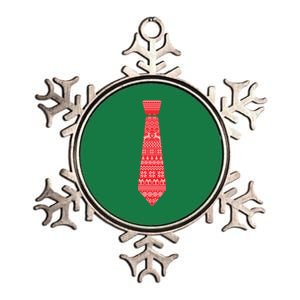 Ugly Christmas Sweater Tie Metallic Star Ornament