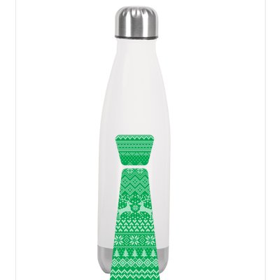 Ugly Christmas Sweater Tie Stainless Steel Insulated Water Bottle