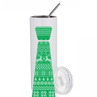 Ugly Christmas Sweater Tie Stainless Steel Tumbler