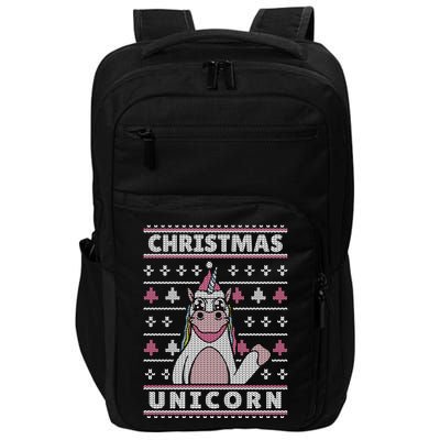 Ugly Christmas Sweater Unicorn Impact Tech Backpack