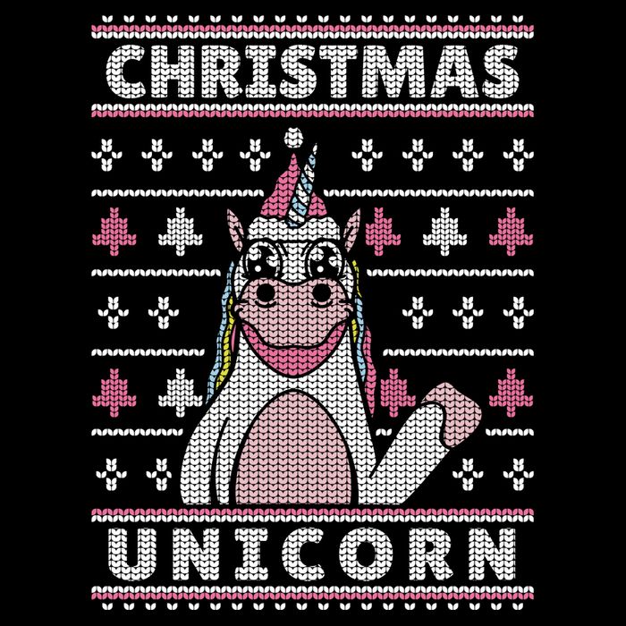 Ugly Christmas Sweater Unicorn Sustainable Bucket Hat