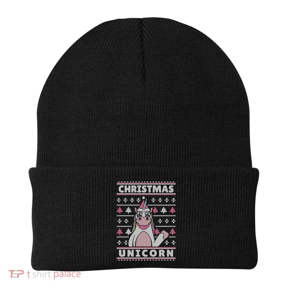 Ugly Christmas Sweater Unicorn Beanie