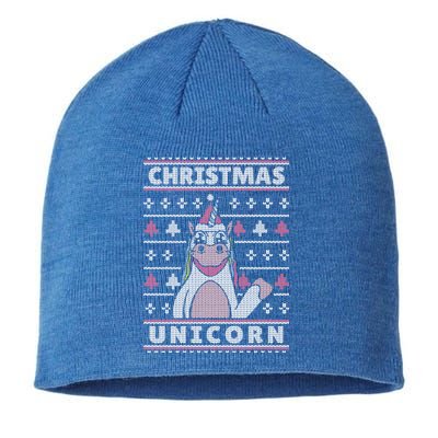 Ugly Christmas Sweater Unicorn Sustainable Beanie