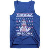 Ugly Christmas Sweater Unicorn Tank Top