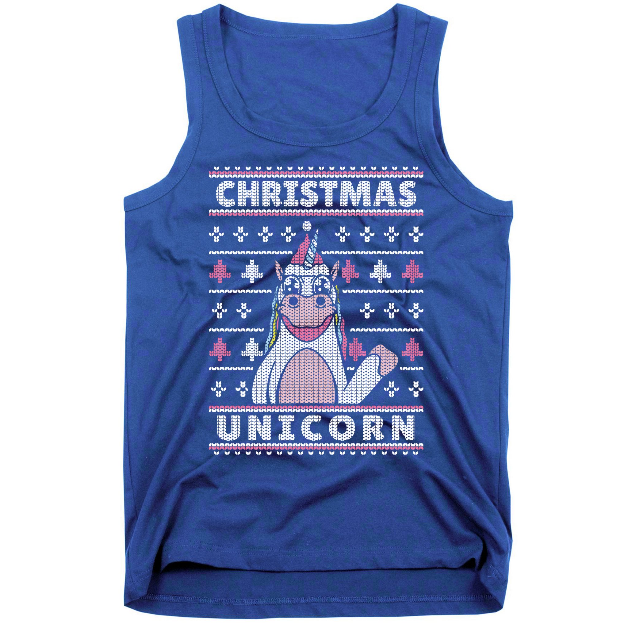 Ugly Christmas Sweater Unicorn Tank Top