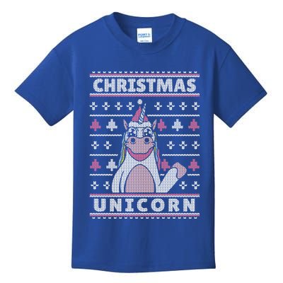 Ugly Christmas Sweater Unicorn Kids T-Shirt