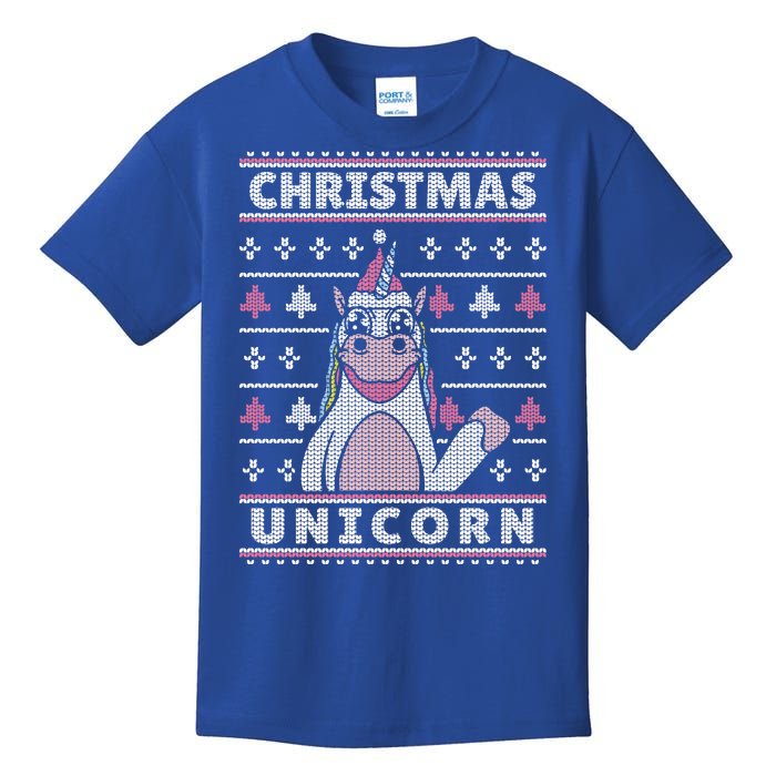 Ugly Christmas Sweater Unicorn Kids T-Shirt