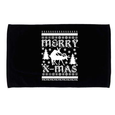 Ugly Christmas X-Mas Frisky Reindeer Humping Microfiber Hand Towel