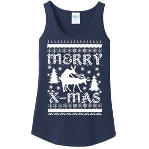 Ugly Christmas X-Mas Frisky Reindeer Humping Ladies Essential Tank