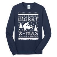 Ugly Christmas X-Mas Frisky Reindeer Humping Tall Long Sleeve T-Shirt