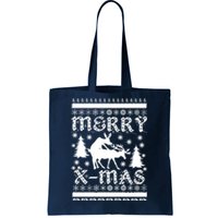 Ugly Christmas X-Mas Frisky Reindeer Humping Tote Bag