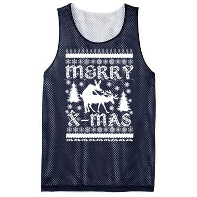 Ugly Christmas X-Mas Frisky Reindeer Humping Mesh Reversible Basketball Jersey Tank