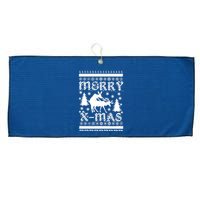 Ugly Christmas X-Mas Frisky Reindeer Humping Large Microfiber Waffle Golf Towel