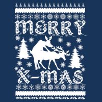 Ugly Christmas X-Mas Frisky Reindeer Humping Cooling Performance Long Sleeve Crew