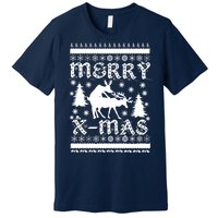 Ugly Christmas X-Mas Frisky Reindeer Humping Premium T-Shirt