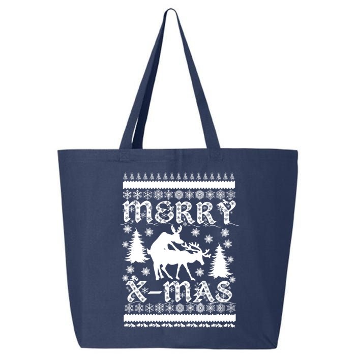 Ugly Christmas X-Mas Frisky Reindeer Humping 25L Jumbo Tote