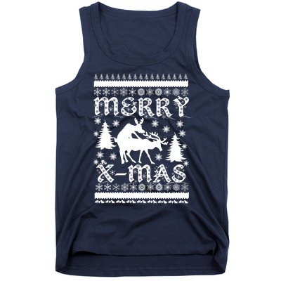 Ugly Christmas X-Mas Frisky Reindeer Humping Tank Top