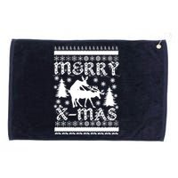 Ugly Christmas X-Mas Frisky Reindeer Humping Grommeted Golf Towel