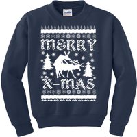 Ugly Christmas X-Mas Frisky Reindeer Humping Kids Sweatshirt