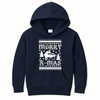Ugly Christmas X-Mas Frisky Reindeer Humping Kids Hoodie