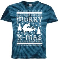 Ugly Christmas X-Mas Frisky Reindeer Humping Kids Tie-Dye T-Shirt