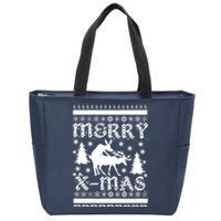 Ugly Christmas X-Mas Frisky Reindeer Humping Zip Tote Bag