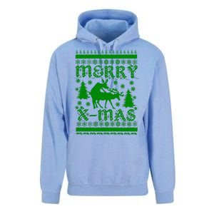 Ugly Christmas X-Mas Frisky Reindeer Humping Unisex Surf Hoodie