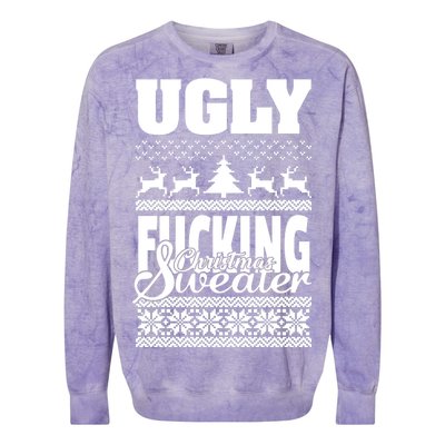 Ugly F-cking Christmas Sweater X-Mas Colorblast Crewneck Sweatshirt