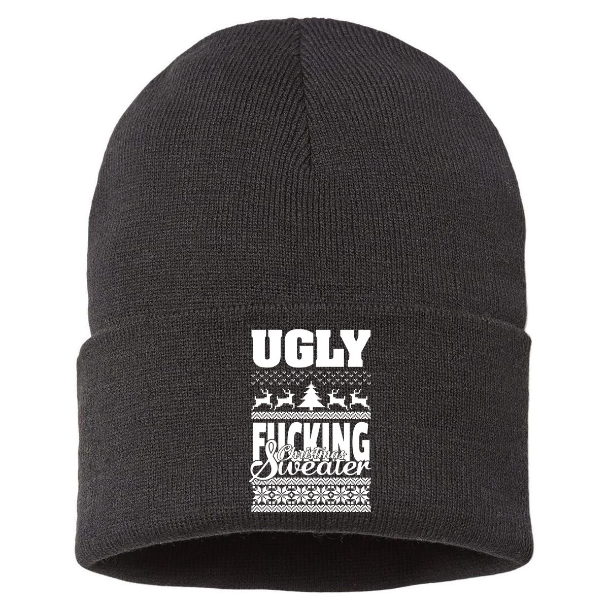 Ugly F-cking Christmas Sweater X-Mas Sustainable Knit Beanie