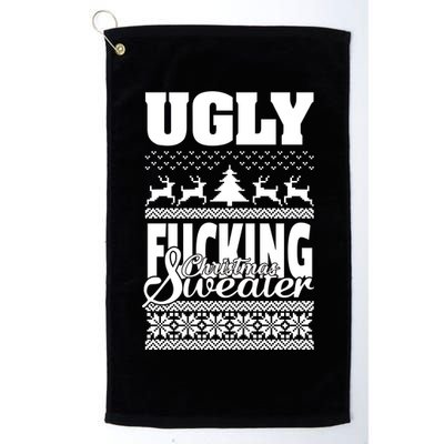 Ugly F-cking Christmas Sweater X-Mas Golf Towel