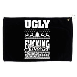 Ugly F-cking Christmas Sweater X-Mas Grommeted Golf Towel