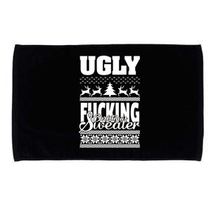 Ugly F-cking Christmas Sweater X-Mas Microfiber Hand Towel