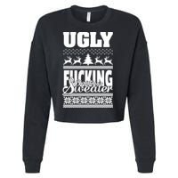 Ugly F-cking Christmas Sweater X-Mas Cropped Pullover Crew