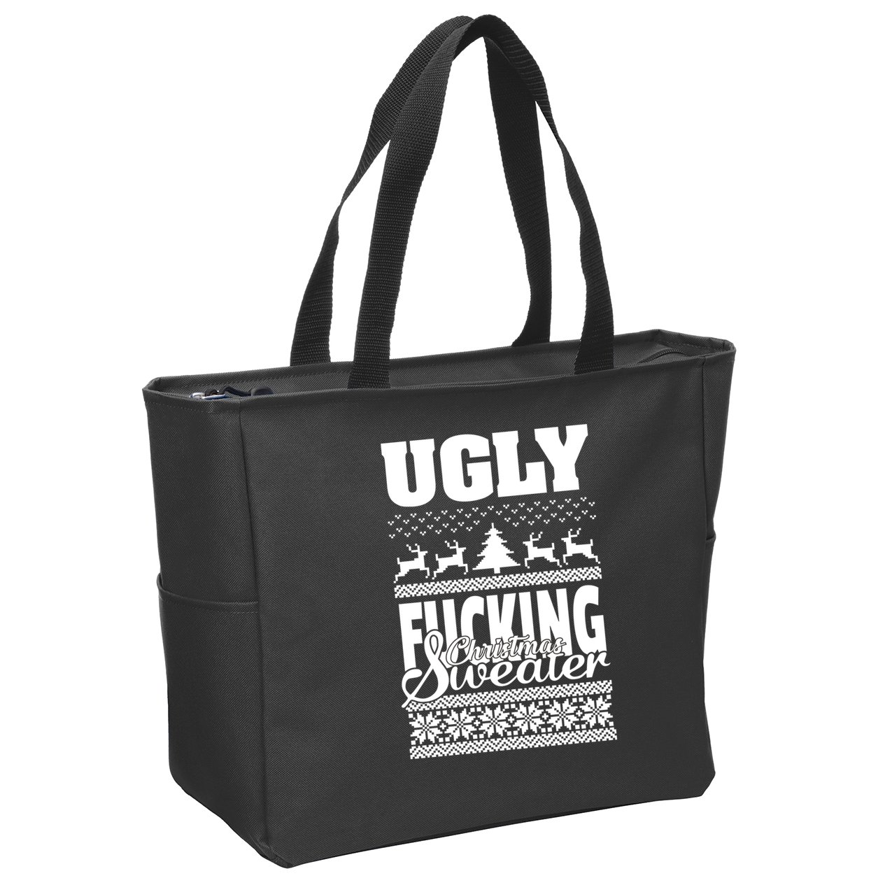Ugly F-cking Christmas Sweater X-Mas Zip Tote Bag
