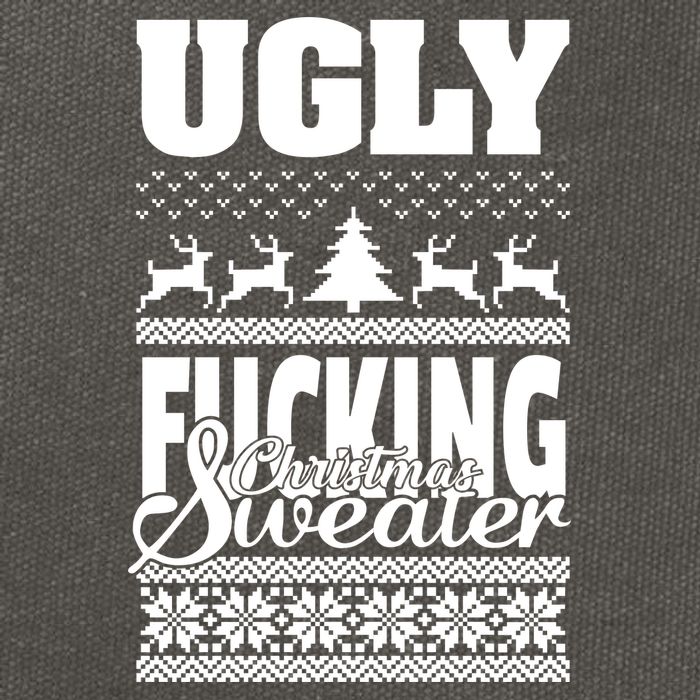 Ugly F-cking Christmas Sweater X-Mas Cotton Canvas Backpack