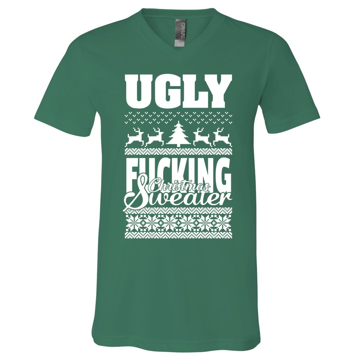 Ugly F-cking Christmas Sweater X-Mas V-Neck T-Shirt