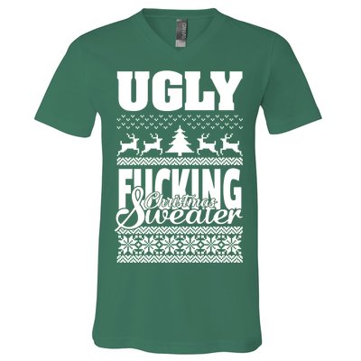 Ugly F-cking Christmas Sweater X-Mas V-Neck T-Shirt