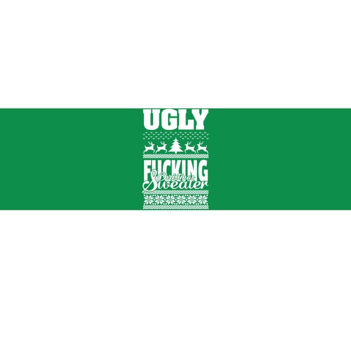 Ugly F-cking Christmas Sweater X-Mas Bumper Sticker