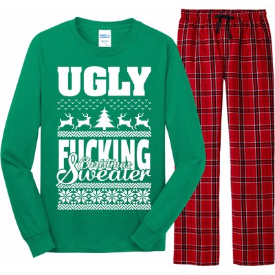 Ugly F-cking Christmas Sweater X-Mas Long Sleeve Pajama Set