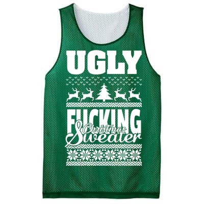 Ugly F-cking Christmas Sweater X-Mas Mesh Reversible Basketball Jersey Tank