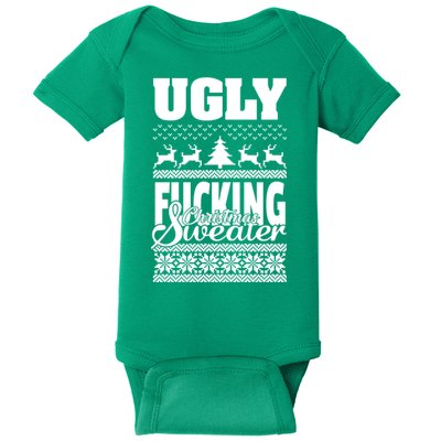 Ugly F-cking Christmas Sweater X-Mas Baby Bodysuit