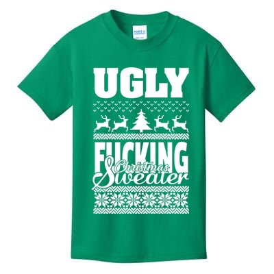 Ugly F-cking Christmas Sweater X-Mas Kids T-Shirt