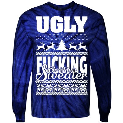 Ugly F-cking Christmas Sweater X-Mas Tie-Dye Long Sleeve Shirt