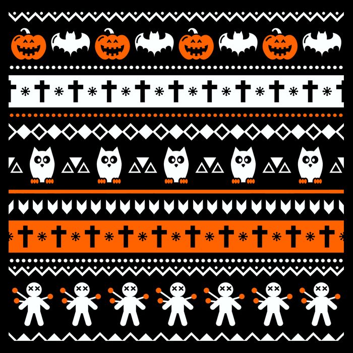 Ugly Halloween Sweater Black Cat Pumpkin Womens Tank Top
