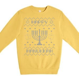 Ugly Hanukkah Sweater Premium Crewneck Sweatshirt