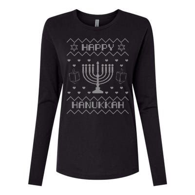 Ugly Hanukkah Sweater Womens Cotton Relaxed Long Sleeve T-Shirt